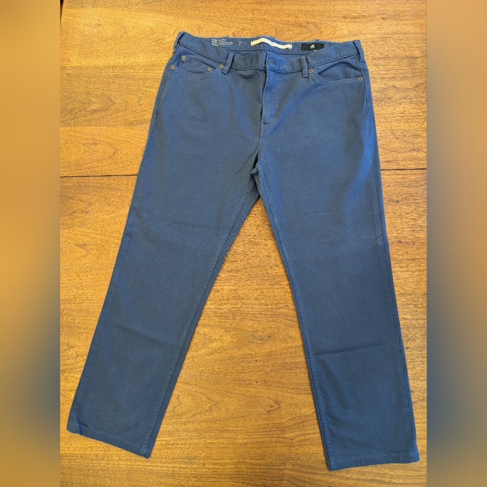 Banana Republic Traveler Pants – Slim Fit, Dark Navy, Size 38x30